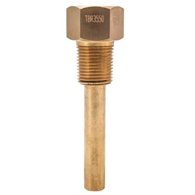 Brass, 1 / 2" NPT, OA=4.25", U=2.5,