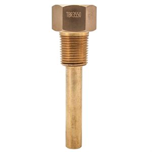 Brass, 1 / 2" NPT, OA=4.25", U=2.5,
