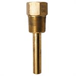 4'' BRASS THERMOWELL, 3 / 4'' NPT