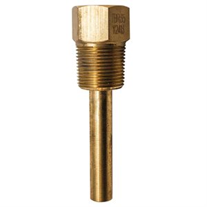 4'' BRASS THERMOWELL, 3 / 4'' NPT