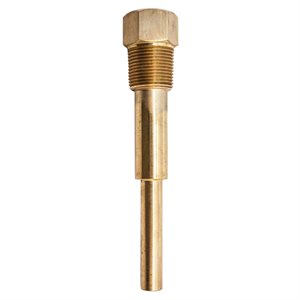 6'' BRASS THERMOWELL, 3 / 4'' NPT
