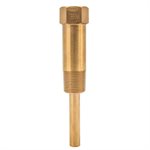 6" BRASS THERMOWELL, 3 / 4" NPT, 2" LAG