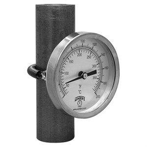 Clamp-On Thermometer Metallic n / a Steel 2.5'' -40 / 110 F / C n / a Centre Back No Socket Clamp-On