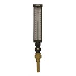 Industrial 9IT Thermometer Liquid 3.5'' Valox 9'' 0 / 120 F / C 3 / 4'' NPT Var Angle Brass Thermowell
