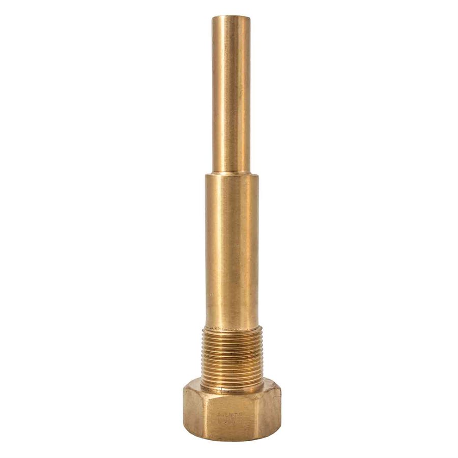 6" BRASS THERMOWELL, 3 / 4" NPT FOR 9VS