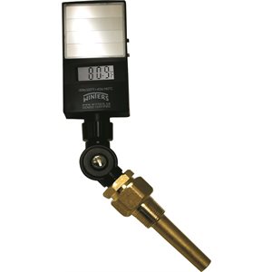 Industrial 9IT Solar Digital Therm Liquid 3.5'' ABS 5'' -50 / 320 F / C 3 / 4'' NPT Var Angle Brass Therm